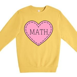 Valentine's Day Math Heart Design Cool Gift Premium Crewneck Sweatshirt