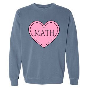 Valentine's Day Math Heart Design Cool Gift Garment-Dyed Sweatshirt