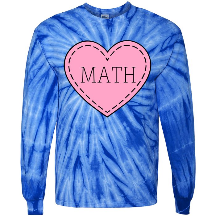 Valentine's Day Math Heart Design Cool Gift Tie-Dye Long Sleeve Shirt