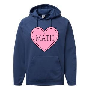 Valentine's Day Math Heart Design Cool Gift Performance Fleece Hoodie