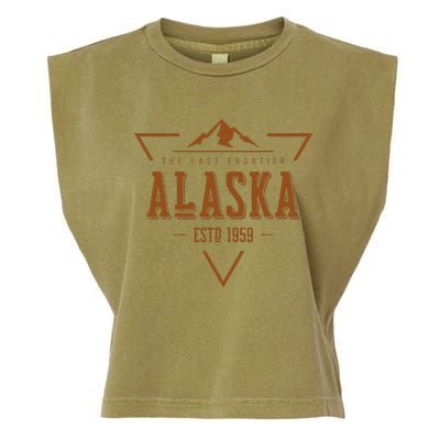 Vintage Denali Mountain Alaska The Last Frontier Garment-Dyed Women's Muscle Tee