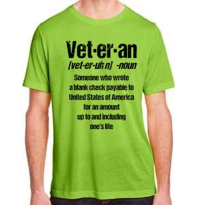 Veterans Day Memorial Day Funny Veteran Noun Us Soldier Great Gift Adult ChromaSoft Performance T-Shirt