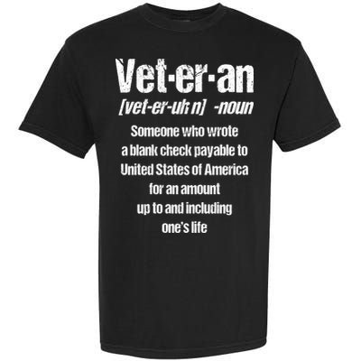 Veterans Day Memorial Day Funny Veteran Noun Us Soldier Great Gift Garment-Dyed Heavyweight T-Shirt