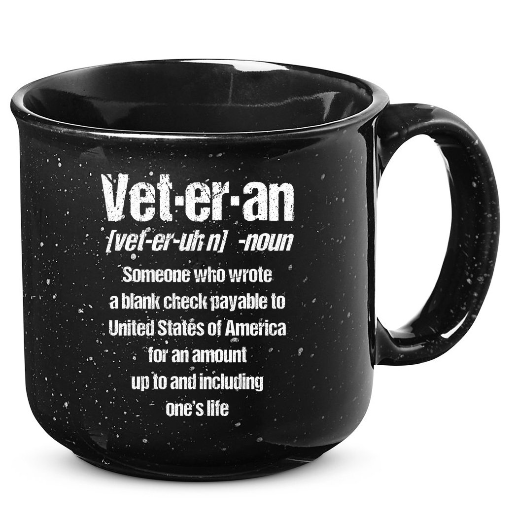 Veterans Day Memorial Day Funny Veteran Noun Us Soldier Great Gift 15oz Campfire Ceramic Mug