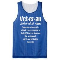 Veterans Day Memorial Day Funny Veteran Noun Us Soldier Great Gift Mesh Reversible Basketball Jersey Tank