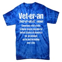 Veterans Day Memorial Day Funny Veteran Noun Us Soldier Great Gift Tie-Dye T-Shirt