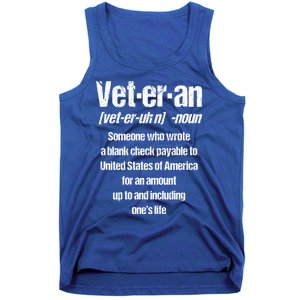 Veterans Day Memorial Day Funny Veteran Noun Us Soldier Great Gift Tank Top