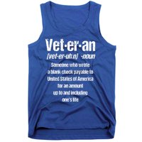 Veterans Day Memorial Day Funny Veteran Noun Us Soldier Great Gift Tank Top