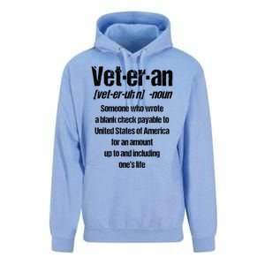 Veterans Day Memorial Day Funny Veteran Noun Us Soldier Great Gift Unisex Surf Hoodie