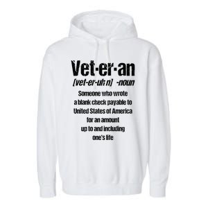 Veterans Day Memorial Day Funny Veteran Noun Us Soldier Great Gift Garment-Dyed Fleece Hoodie