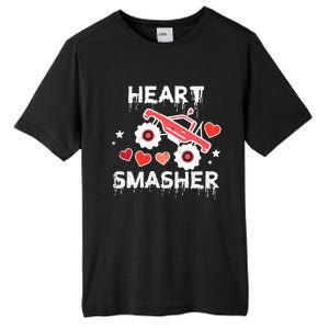 Valentines Day Monster Truck Heart Smasher Boy Tall Fusion ChromaSoft Performance T-Shirt