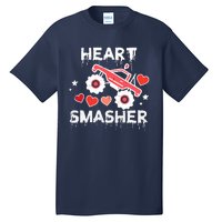 Valentines Day Monster Truck Heart Smasher Boy Tall T-Shirt