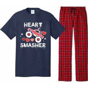 Valentines Day Monster Truck Heart Smasher Boy Pajama Set