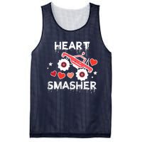 Valentines Day Monster Truck Heart Smasher Boy Mesh Reversible Basketball Jersey Tank