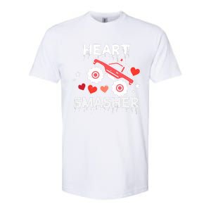 Valentines Day Monster Truck Heart Smasher Boy Softstyle CVC T-Shirt