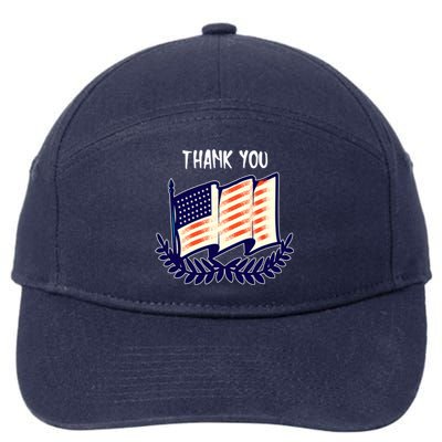 Veterans Day Memorial For Ex Military Service Thank You Gift 7-Panel Snapback Hat