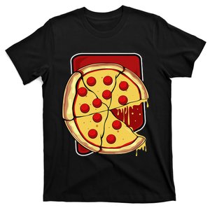 Valentine's Day Missing Piece Pizza Slice Couple T-Shirt