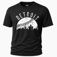 Vintage Detroit Michigan Skyline Apparel Cooling Performance Crew T-Shirt