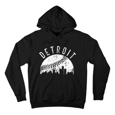 Vintage Detroit Michigan Skyline Apparel Hoodie