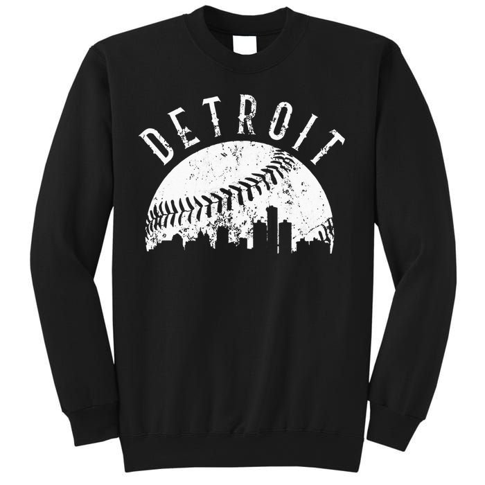 Vintage Detroit Michigan Skyline Apparel Sweatshirt