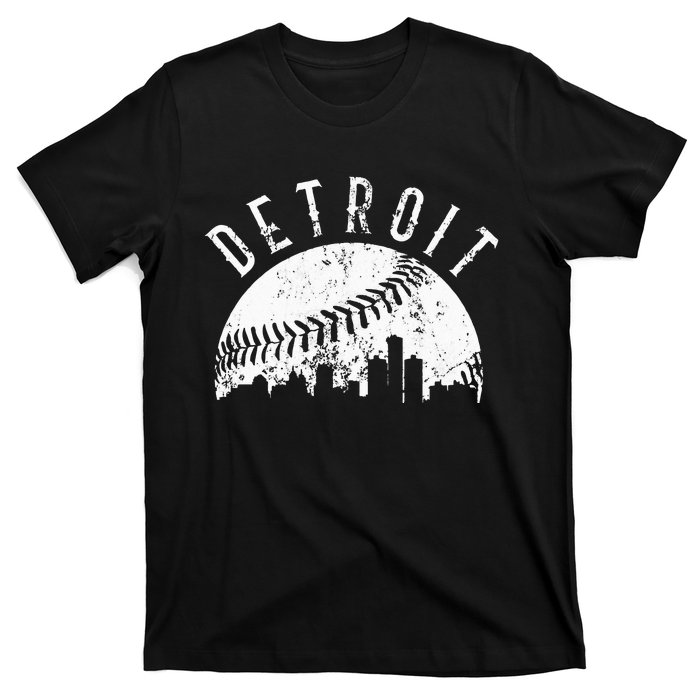 Vintage Detroit Michigan Skyline Apparel T-Shirt