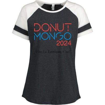 Vintage Donut Mongo 2024 Retro Dungeon Crawler Carl Meme Enza Ladies Jersey Colorblock Tee