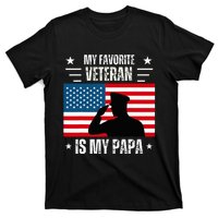 Veterans Day Military My Favorite Veteran Is My Papa Kids T-Shirt