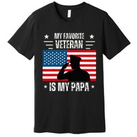 Veterans Day Military My Favorite Veteran Is My Papa Kids Premium T-Shirt