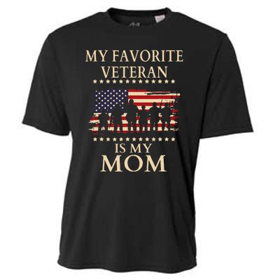 Veterans Day Military My Favorite Veteran Is My Mom Familial Cooling Performance Crew T-Shirt