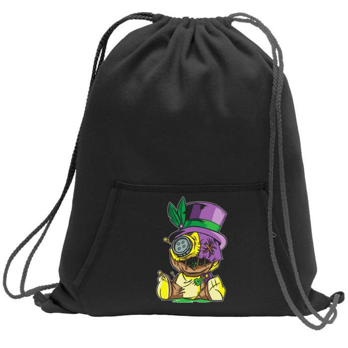 Voodoo Doll Mardi Gras New Orleans Louisiana Parade  Sweatshirt Cinch Pack Bag