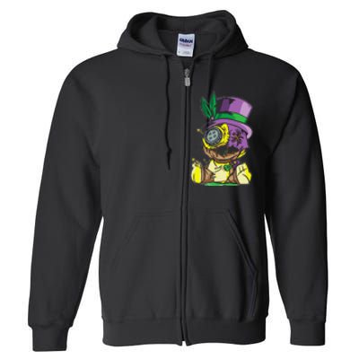 Voodoo Doll Mardi Gras New Orleans Louisiana Parade  Full Zip Hoodie