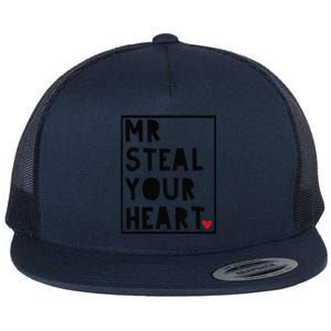 Valentine's Day Mr Steal Your Heart Flat Bill Trucker Hat