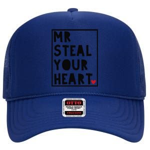 Valentine's Day Mr Steal Your Heart High Crown Mesh Back Trucker Hat