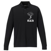 Volleyball Dad My Favorite Volleyball Player Calls Me Dad Performance Long Sleeve Polo