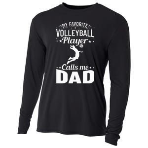 Volleyball Dad My Favorite Volleyball Player Calls Me Dad Cooling Performance Long Sleeve Crew