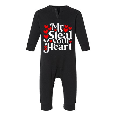 Valentines Day Mr Steal Your Heart Valentine Infant Fleece One Piece