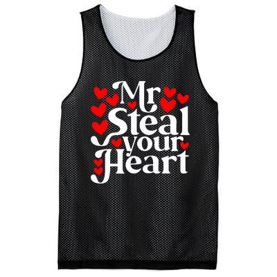 Valentines Day Mr Steal Your Heart Valentine Mesh Reversible Basketball Jersey Tank