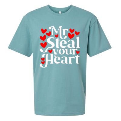 Valentines Day Mr Steal Your Heart Valentine Sueded Cloud Jersey T-Shirt