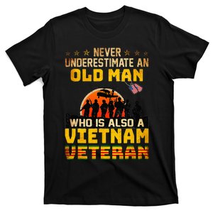 Veterans Day Never Underestimate an OLD MAN Vietnam Veteran T-Shirt