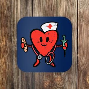 Valentines Day Nurse Heart Cute Nursing Scrub Top RN Wo Coaster