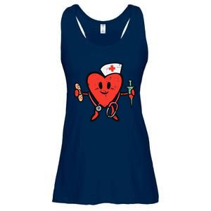 Valentines Day Nurse Heart Cute Nursing Scrub Top RN Wo Ladies Essential Flowy Tank