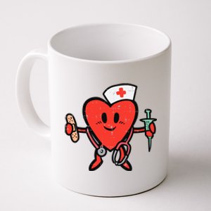 Valentines Day Nurse Heart Cute Nursing Scrub Top RN Wo Coffee Mug