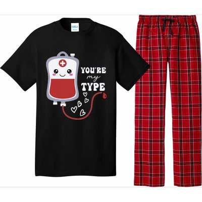 Valentines Day Nurse Youre My Type Medical Pun Blood Bank Pajama Set