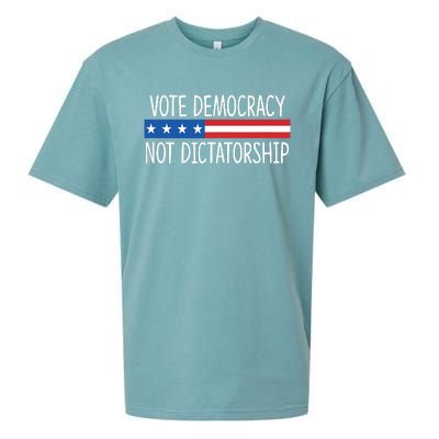 Vote Democracy Not Dictatorship Sueded Cloud Jersey T-Shirt