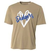 Vintage Dodgers Name Distressed Hearts Dodgers Gifts Ideas Cooling Performance Crew T-Shirt