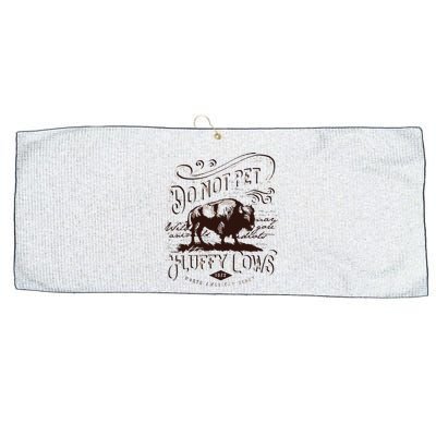 Vintage Do Not Pet The Fluffy Cows American Bison Large Microfiber Waffle Golf Towel