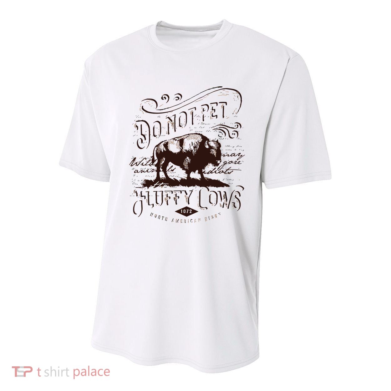 Vintage Do Not Pet The Fluffy Cows American Bison Youth Performance Sprint T-Shirt