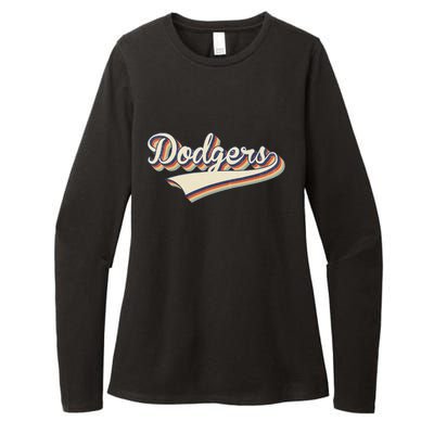 Vintage Dodgers Name Throwback Retro Apparel Gift Men Women Womens CVC Long Sleeve Shirt