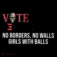 Vote Democrat No Borders No Walls Girl With Balls  Impact Tech Backpack