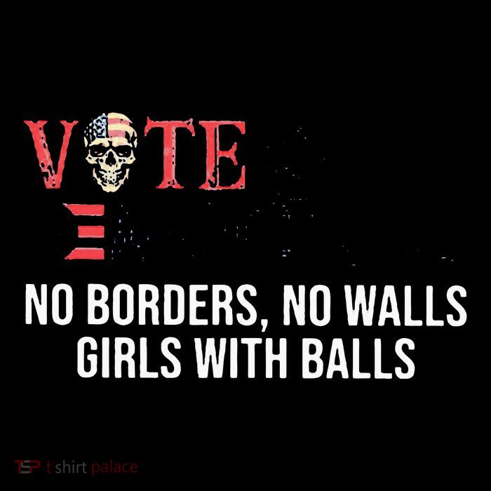 Vote Democrat No Borders No Walls Girl With Balls  16 in Basic Backpack
